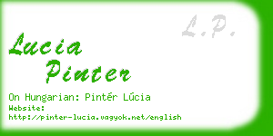 lucia pinter business card