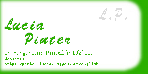 lucia pinter business card